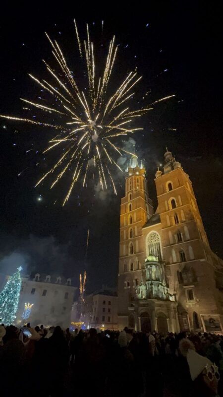 Fuegos artificiales Cracovia