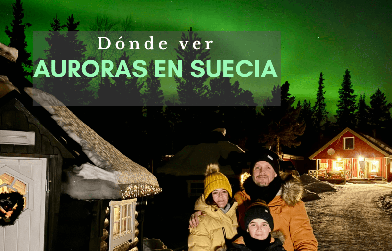 Portada del blog donde ver auroras en Suecia