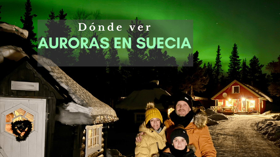Portada del blog donde ver auroras en Suecia
